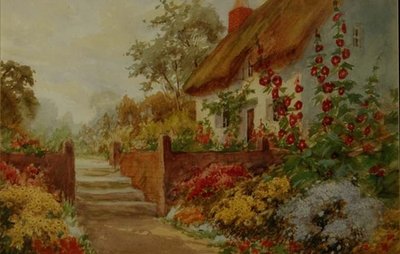 Scène de jardin de cottage - Claude Leighton Fisher
