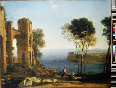 Vue du littoral avec Apollon et la sibylle de Cumes - Claude  Lorrain