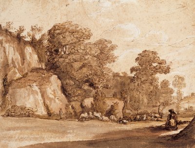 Une colline rocheuse - Claude Lorrain