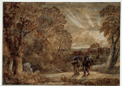 Énée et la sibylle de Cumes. Dessin de Claude Gellée dit Le Lorrain (1600-1682) - Claude Lorrain