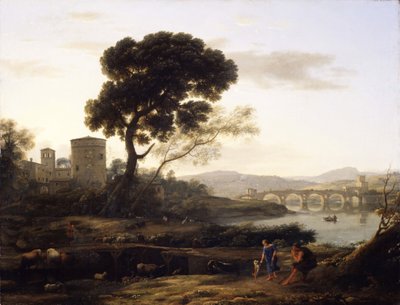 Paysage près de Rome avec vue sur le Ponte Molle, 1645 - Claude Lorrain
