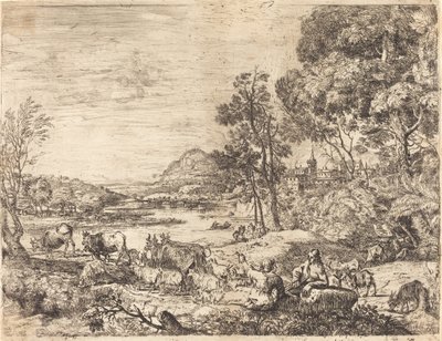 Berger et bergère conversant - Claude Lorrain
