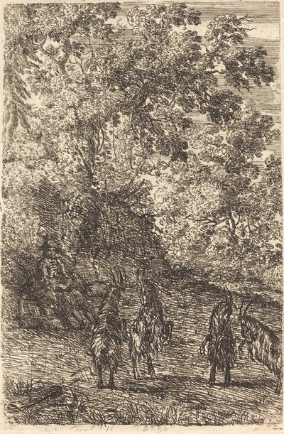 Berger avec quatre chèvres - Claude Lorrain