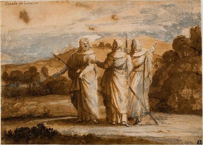 Étude pour Pèlerins à Emmaüs - Claude Lorrain