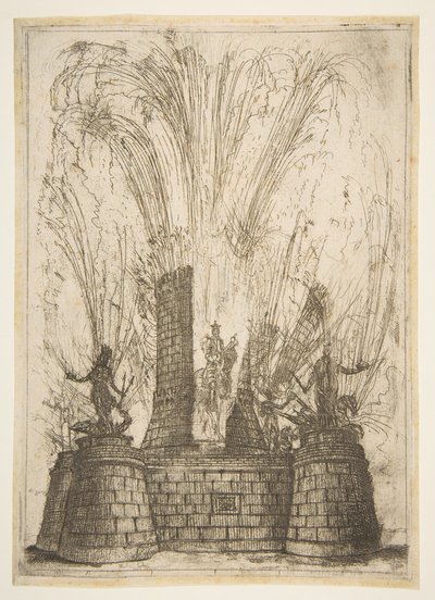 La Tour Ronde Rupturée pour Révéler la Statue du Roi des Romains, 1637 - Claude Lorrain