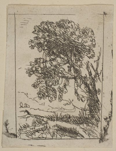 Les Deux Paysages Arbre Gauche, vers 1630. - Claude Lorrain