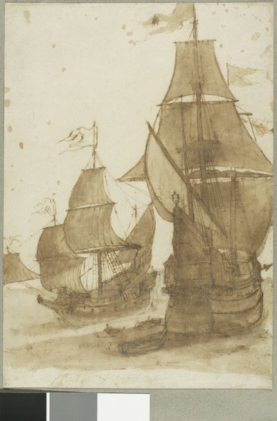 Deux frégates - Claude Lorrain