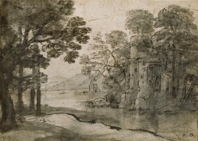 Moulin à eau parmi les arbres - Claude Lorrain