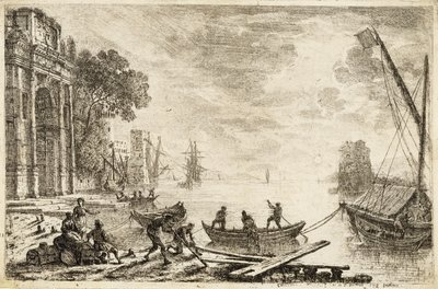 Scène de port avec soleil levant, 1634 - Claude Lorrain
