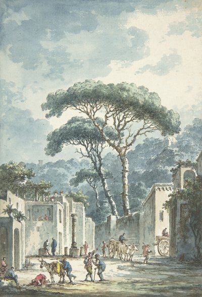 Route Menant à la Grotte de Posillipo - Claude Louis Chatelet