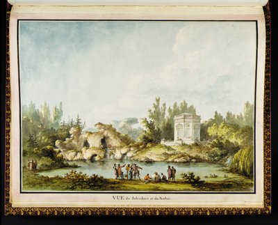 Vue du Belvédère et du Rocher, du Recueil des plans du Petit Trianon par Richard Mique - Claude Louis Chatelet