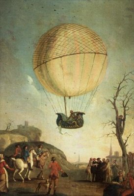 Robert remontant à Nesle après le premier vol en ballon à hydrogène - Claude Louis Desrais