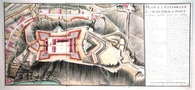 Citadelle de Saint-Jean de Port en 1689, de Traité de Fortifications - Claude Masse
