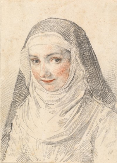Une jeune nonne - Claude Mellan