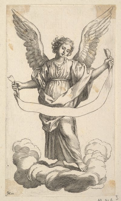 Ange avec une banderole - Claude Mellan