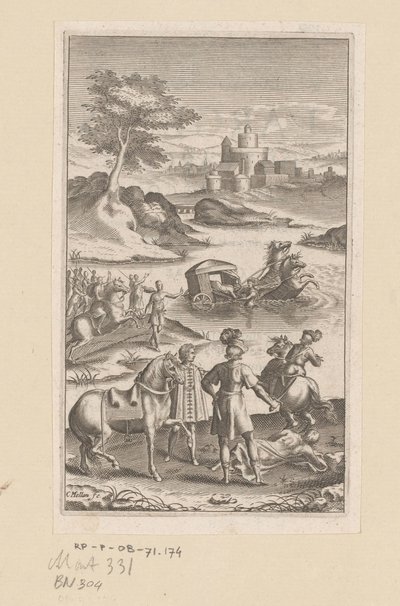 Archombrote sauve le roi Méleandre - Claude Mellan