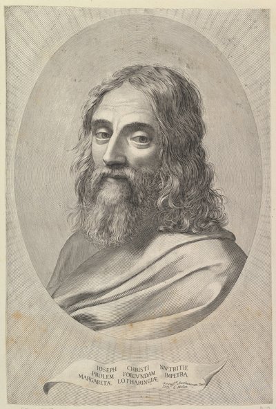 Buste de Saint Joseph dans un ovale - Claude Mellan