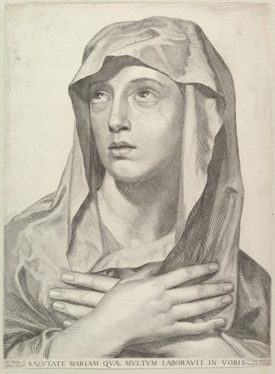 Buste de la Vierge - Claude Mellan