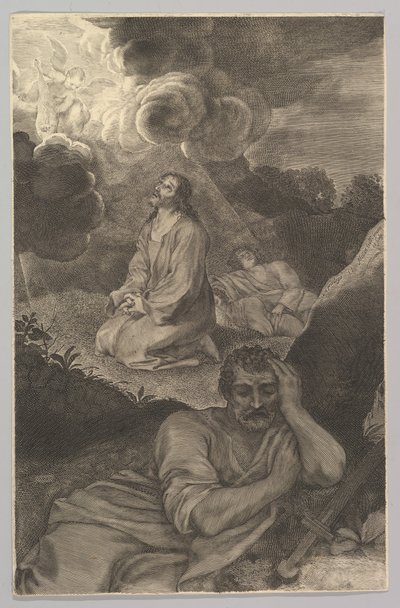 Christ au Jardin des Oliviers, 17ème siècle - Claude Mellan