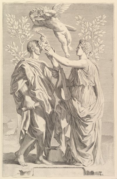 Frontispice : Horace, Quinti Horatii Flacci Opera - Claude Mellan