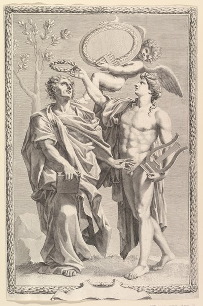 Frontispice : Virgile, Publii Virgilii Maronis Opera, 1641 - Claude Mellan