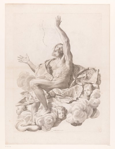 Saint Paul sur un nuage entouré de chérubins - Claude Mellan