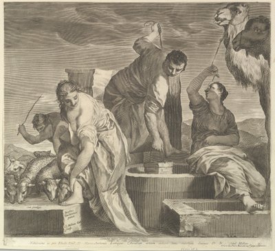 Jacob abreuve le troupeau de Rachel - Claude Mellan