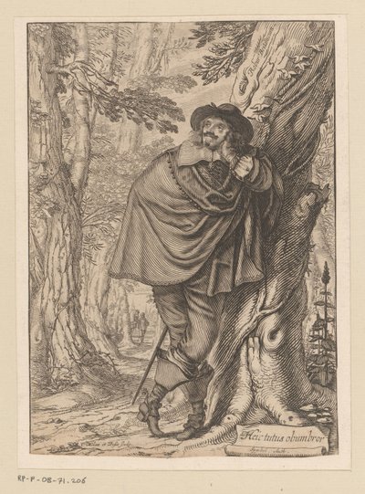 James Howell appuyé contre un arbre - Claude Mellan