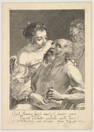 Loth et ses filles, 1629 - Claude Mellan