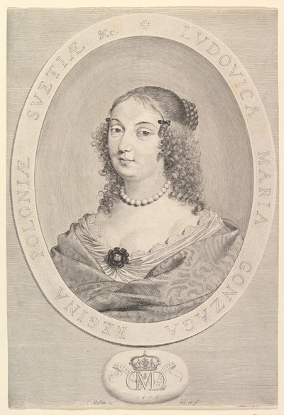 Ludovica Maria Gonzaga, Reine de Pologne - Claude Mellan