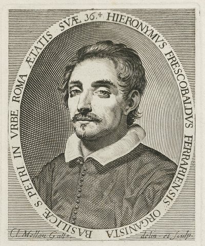 Portrait du compositeur Girolamo Frescobaldi 1583-1643, 1634 - Claude Mellan