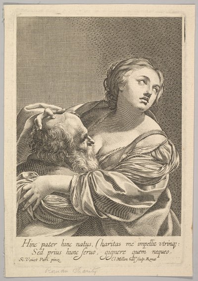 Charité romaine - Claude Mellan