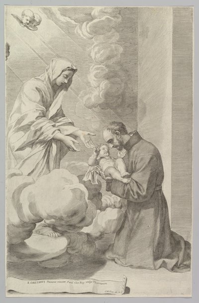 Saint Gaétan, fondateur des Théatins - Claude Mellan