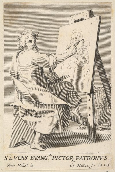 Saint Luc peignant la Vierge, 1625 - Claude Mellan