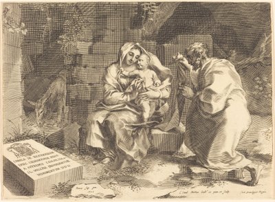 La Sainte Famille - Claude Mellan