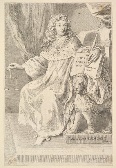 Page de titre: Le Code Louis XIV, 1667 - Claude Mellan