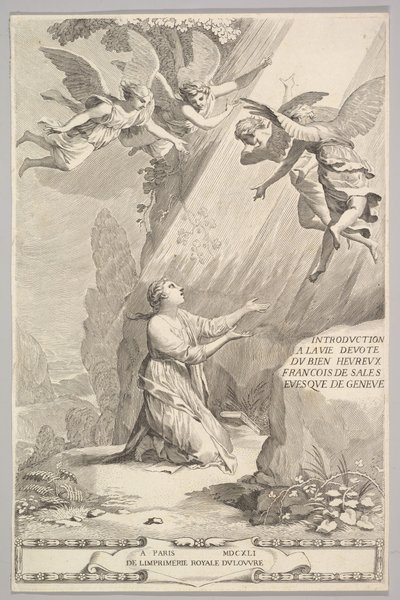 Page de titre pour François de Sales, Introduction à la vie dévote - Claude Mellan