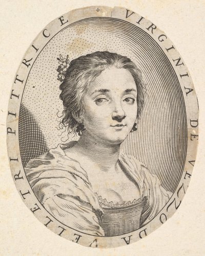 Virginia da Vezzo, épouse de Simon Vouet, 1626 - Claude Mellan