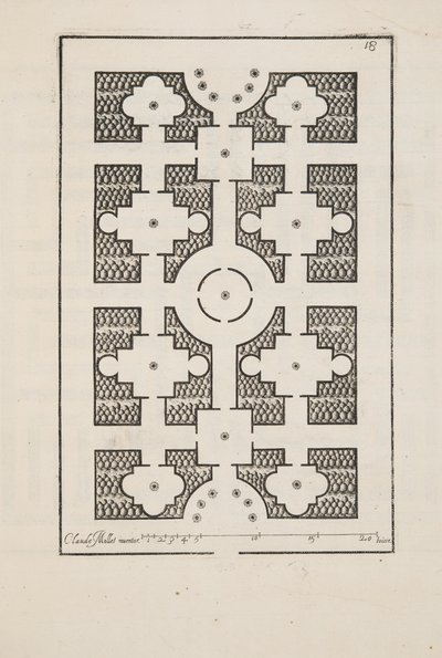 Design pour Parterre, de Theatre des Plans et Jardinages, pub.1652 - Claude Mollet