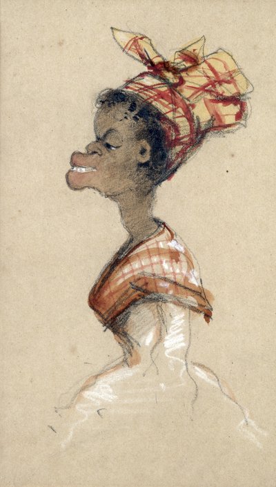 Femme noire portant un foulard, 1857 - Claude Monet