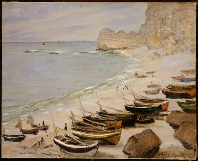 Bateaux sur la plage à Étretat, 1883 - Claude Monet