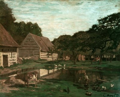 Cour de ferme en Normandie - Claude Monet