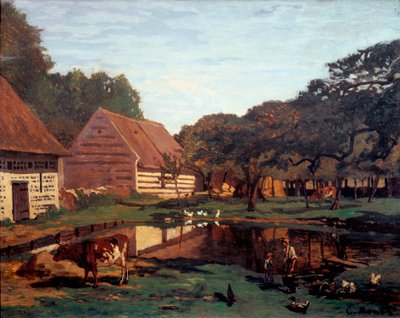 Cour de ferme en Normandie - Claude Monet