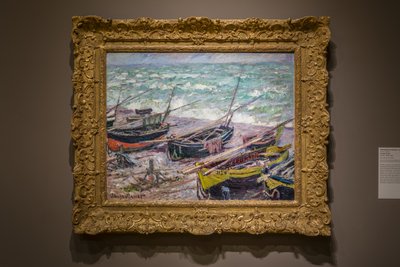 Bateaux de pêche à Étretat - Claude Monet