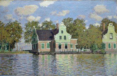 Maisons sur la rive de la rivière Zaan - Claude Monet