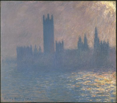 Houses of Parliament, effet de la lumière du soleil - Claude Monet
