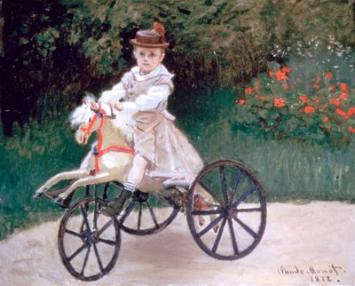 Jean Monet sur un cheval mécanique, 1872 - Claude Monet