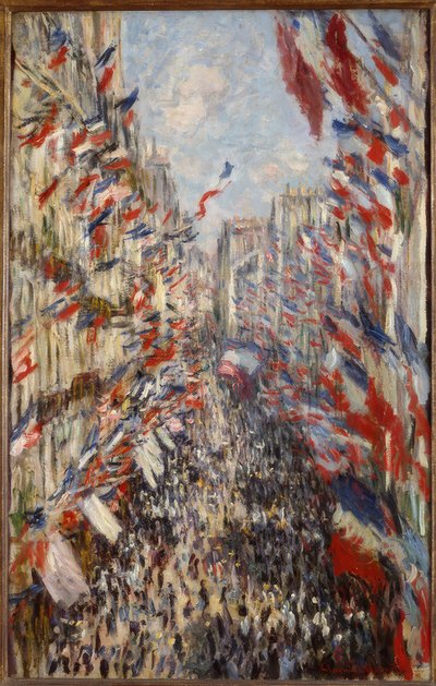 La rue Montorgeuil, à Paris. Fête du 30 juin 1878 - Claude Monet