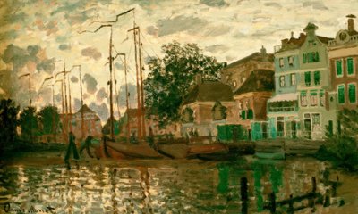 Le Dam à Zaandam, le soir - Claude Monet