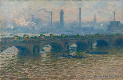 Le Pont de Waterloo, temps gris, 1903 - Claude Monet